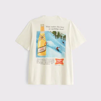 Abercrombie & Fitch Miller High Life Vintage-inspired Graphic Tee In White