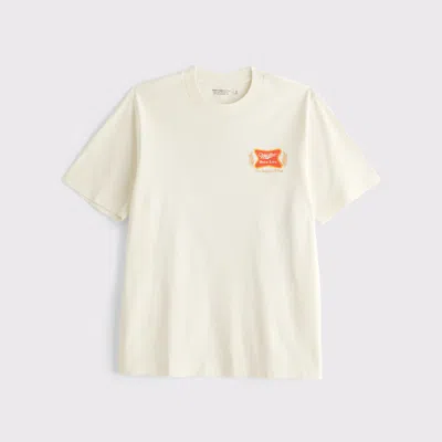 Abercrombie & Fitch Miller High Life Vintage-inspired Graphic Tee In White