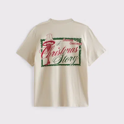 Abercrombie & Fitch A Christmas Story Vintage-inspired Graphic Tee In Neutral