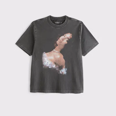 Abercrombie & Fitch Tyla Vintage-inspired Graphic Tee In Gray