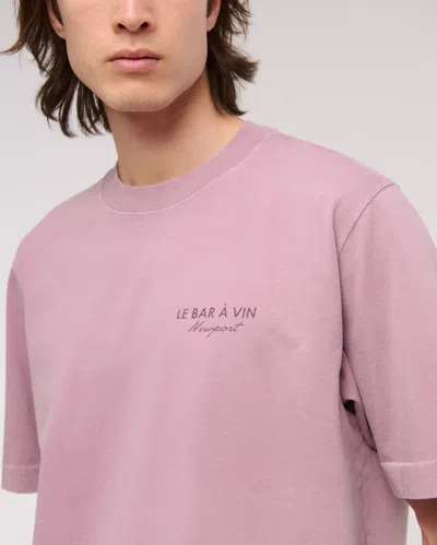 Abercrombie & Fitch Premium Heavyweight 2.0 Bar Graphic Tee In Purple