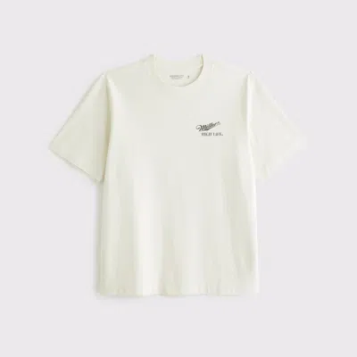 Abercrombie & Fitch Premium Heavyweight 2.0 Miller High Life Graphic Tee In Neutral