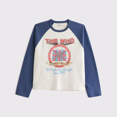 Abercrombie & Fitch The Who Long-sleeve Premium Heavyweight Tee In Neutral