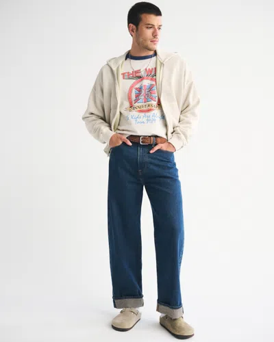 Abercrombie & Fitch The Who Long-sleeve Premium Heavyweight Tee In Neutral