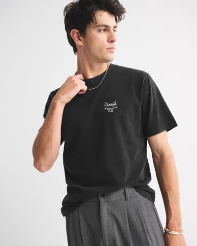 Abercrombie & Fitch Golf Graphic Tee In Black