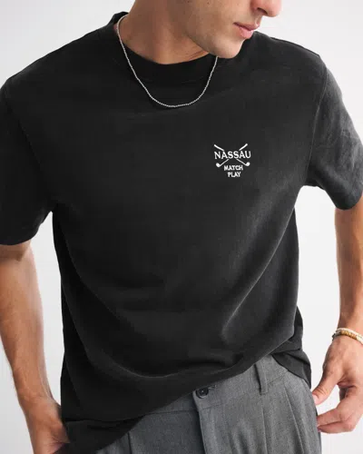 Abercrombie & Fitch Golf Graphic Tee In Black