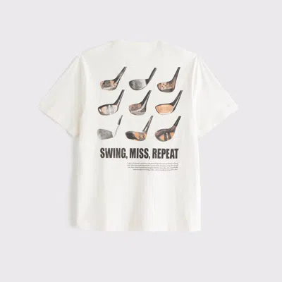 Abercrombie & Fitch Golf Classic Polished Graphic Tee In White