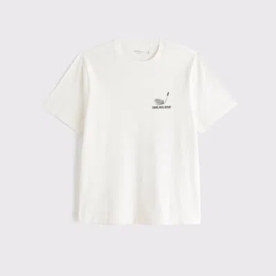 Abercrombie & Fitch Golf Classic Polished Graphic Tee In White
