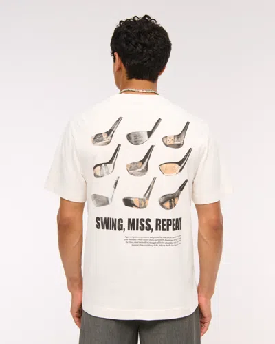 Abercrombie & Fitch Golf Classic Polished Graphic Tee In White