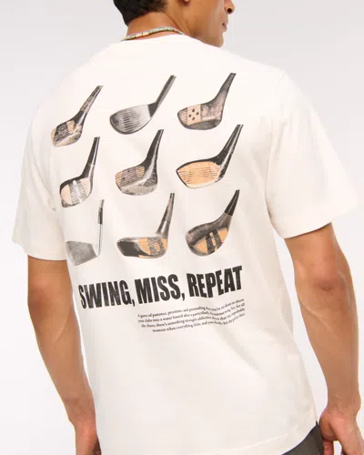 Abercrombie & Fitch Golf Classic Polished Graphic Tee In White