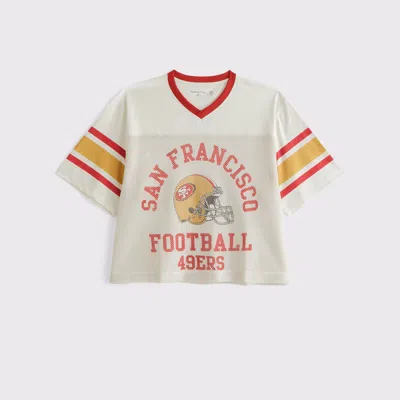 Abercrombie & Fitch San Francisco 49ers Mesh Tee In Neutral