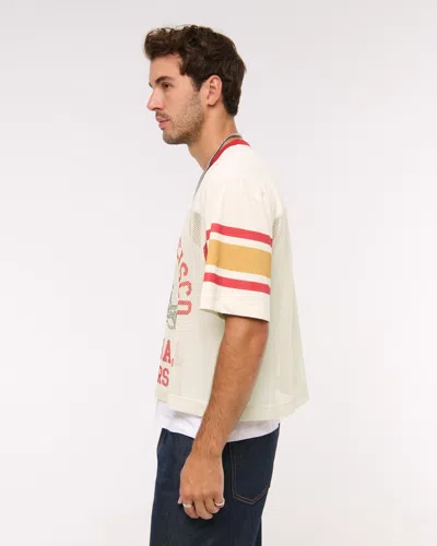Abercrombie & Fitch San Francisco 49ers Mesh Tee In Neutral