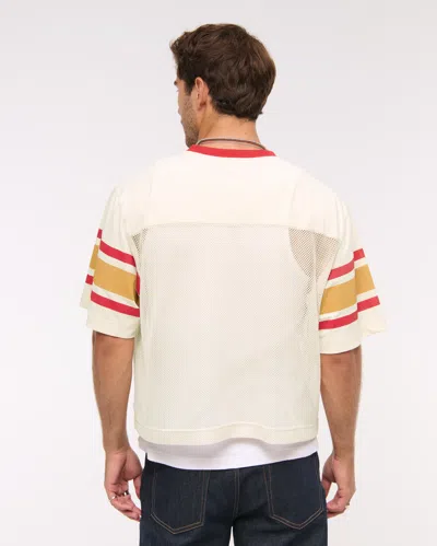 Abercrombie & Fitch San Francisco 49ers Mesh Tee In Neutral