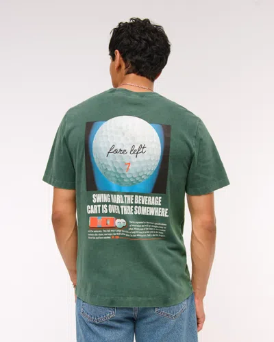 Abercrombie & Fitch Golf Classic Polished Graphic Tee In Green