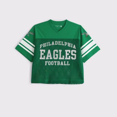 Abercrombie & Fitch Philadelphia Eagles Mesh Tee In Green