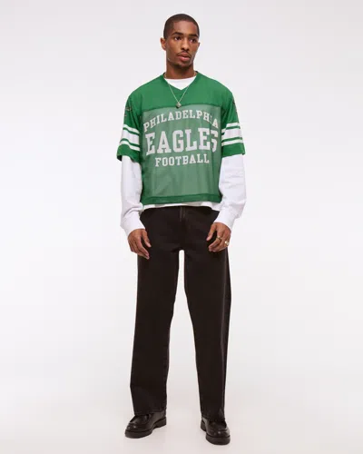 Abercrombie & Fitch Philadelphia Eagles Mesh Tee In Green