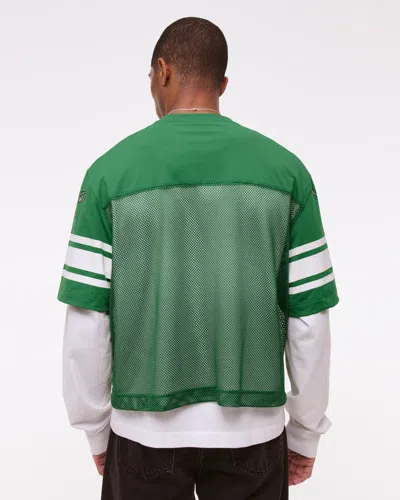 Abercrombie & Fitch Philadelphia Eagles Mesh Tee In Green