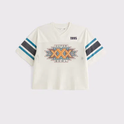 Abercrombie & Fitch Super Bowl Mesh Tee In Neutral
