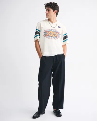 Abercrombie & Fitch Super Bowl Mesh Tee In Neutral