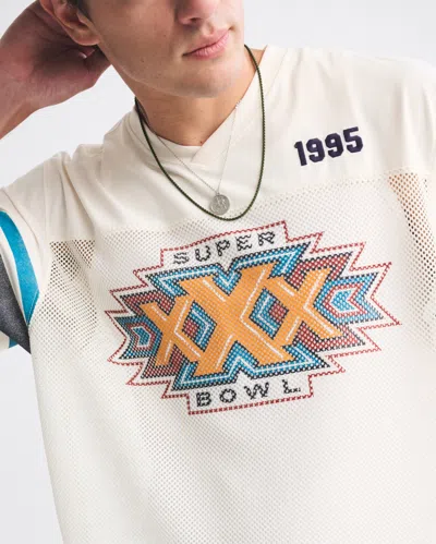 Abercrombie & Fitch Super Bowl Mesh Tee In Neutral