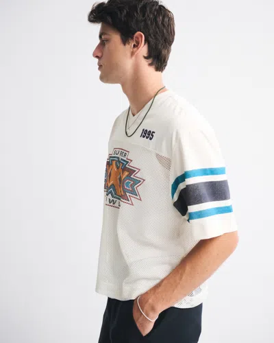 Abercrombie & Fitch Super Bowl Mesh Tee In Neutral