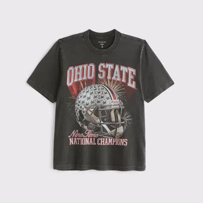 Abercrombie & Fitch The Ohio State University Vintage-inspired Graphic Tee In Brown