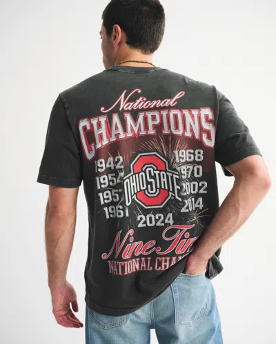Abercrombie & Fitch The Ohio State University Vintage-inspired Graphic Tee In Brown