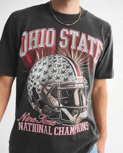 Abercrombie & Fitch The Ohio State University Vintage-inspired Graphic Tee In Brown