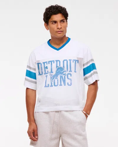 Abercrombie & Fitch Detroit Lions Mesh Tee In White
