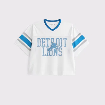Abercrombie & Fitch Detroit Lions Mesh Tee In White