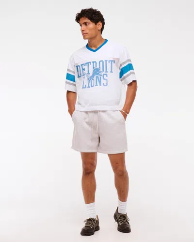 Abercrombie & Fitch Detroit Lions Mesh Tee In White