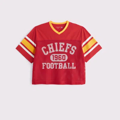 Abercrombie & Fitch Kansas City Chiefs Mesh Tee In Red