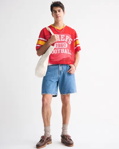 Abercrombie & Fitch Kansas City Chiefs Mesh Tee In Red