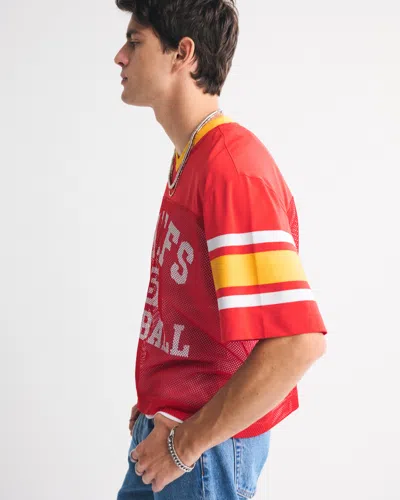Abercrombie & Fitch Kansas City Chiefs Mesh Tee In Red