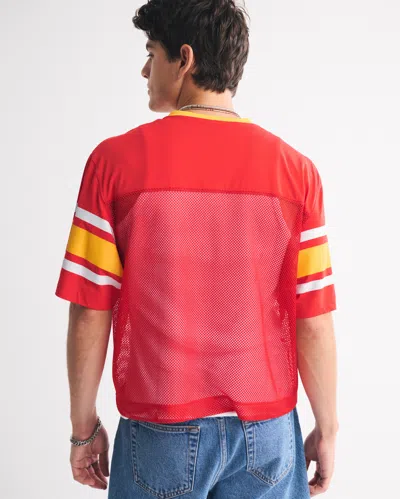 Abercrombie & Fitch Kansas City Chiefs Mesh Tee In Red