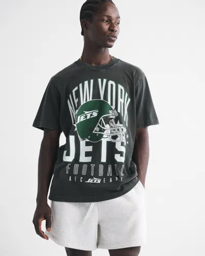 Abercrombie & Fitch New York Jets Vintage-inspired Graphic Tee In Green