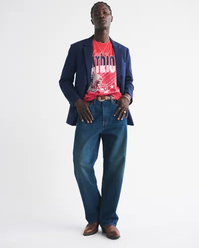 Abercrombie & Fitch New England Patriots Vintage-inspired Graphic Tee In Red