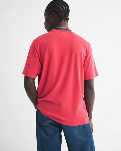 Abercrombie & Fitch New England Patriots Vintage-inspired Graphic Tee In Red