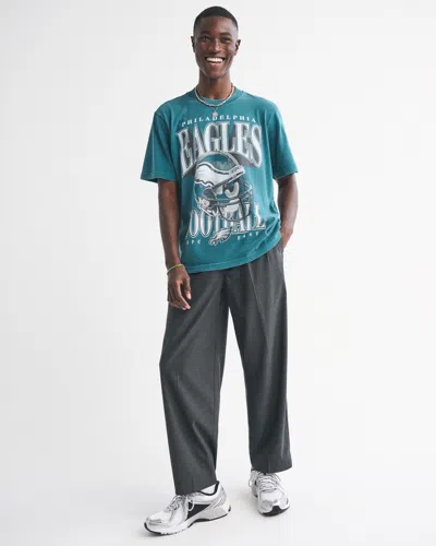 Abercrombie & Fitch Philadelphia Eagles Vintage-inspired Graphic Tee In Blue