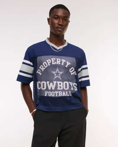 Abercrombie & Fitch Dallas Cowboys Mesh Tee In Blue