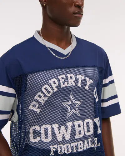 Abercrombie & Fitch Dallas Cowboys Mesh Tee In Blue