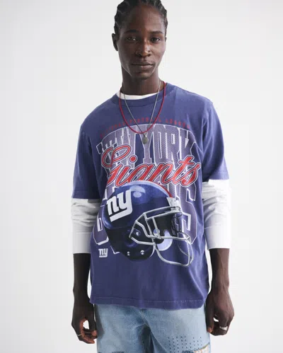 Abercrombie & Fitch New York Giants Vintage-inspired Graphic Tee In Purple
