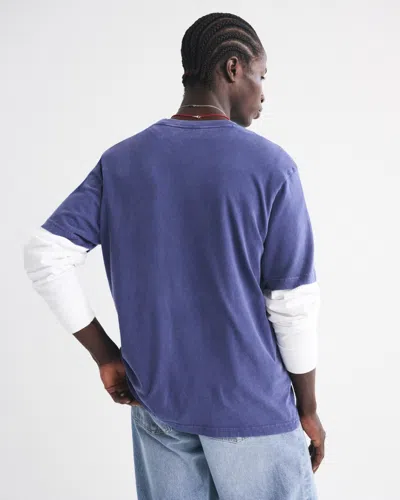 Abercrombie & Fitch New York Giants Vintage-inspired Graphic Tee In Purple