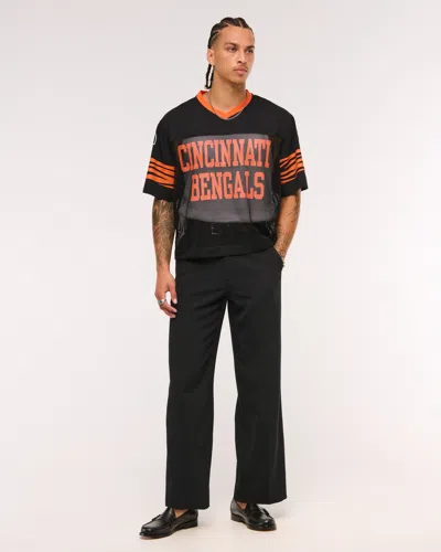 Abercrombie & Fitch Cincinnati Bengals Mesh Tee In Black
