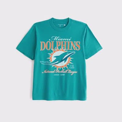 Abercrombie & Fitch Miami Dolphins Vintage-inspired Graphic Tee In Multi