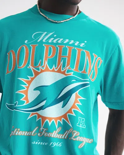 Abercrombie & Fitch Miami Dolphins Vintage-inspired Graphic Tee In Multi