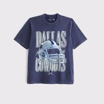 Abercrombie & Fitch Dallas Cowboys Vintage-inspired Graphic Tee In Blue