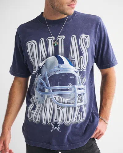 Abercrombie & Fitch Dallas Cowboys Vintage-inspired Graphic Tee In Blue
