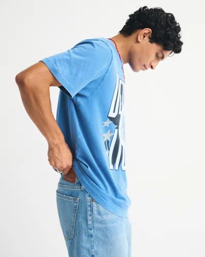 Abercrombie & Fitch Detroit Lions Vintage-inspired Graphic Tee In Black