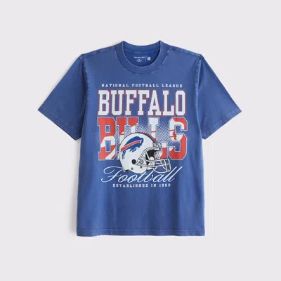 Abercrombie & Fitch Buffalo Bills Vintage-inspired Graphic Tee In Blue